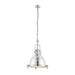 Endon 73103 Fenton 1lt Pendant Bright nickel plate & sandblasted glass 40W E27 GLS (Required) - westbasedirect.com