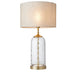 Endon 73106 Wistow 1lt Table Solid brass & clear glass 60W E27 GLS (Required) - westbasedirect.com