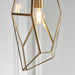 Endon 73117 Avery 1lt Pendant Antique brass plate & clear glass 40W E27 GLS (Required) - westbasedirect.com