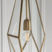 Endon 73117 Avery 1lt Pendant Antique brass plate & clear glass 40W E27 GLS (Required) - westbasedirect.com