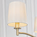 Endon 73411 Ortona 3lt Pendant Matt antique brass plate & vintage white fabric 3 x 40W E14 candle (Required) - westbasedirect.com