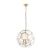 Endon 73560 Miele 3lt Pendant Antique brass plate & clear glass 3 x 40W E14 candle (Required) - westbasedirect.com