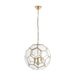 Endon 73560 Miele 3lt Pendant Antique brass plate & clear glass 3 x 40W E14 candle (Required) - westbasedirect.com