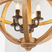 Endon 73575 Toba 4lt Pendant Mango wood & dark bronze paint 4 x 40W E14 candle (Required) - westbasedirect.com