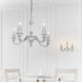 Endon 73598 Finsbury 5lt Pendant Polished aluminium 5 x 60W E14 candle (Required) - westbasedirect.com