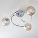 Endon 73642 Aerith 3lt Semi flush Chrome plate & smoked mirror glass 3 x 28W G9 clear capsule (Required) - westbasedirect.com