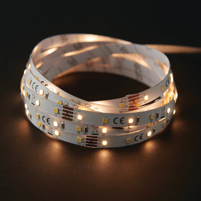 Saxby 73666 Flexline 12V 5m kit CCT 24W White polymer film 24W LED tape module (SMD 2835) CCT - westbasedirect.com