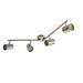 Saxby 73689 Arezzo 4lt bar spotlight satin 7W Satin chrome effect & chrome effect plate 4 x 7W LED GU10 (Required) - westbasedirect.com