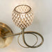 Endon 73758 Aherne 3lt Semi flush Antique brass plate with clear glass & antique brass wire 3 x 33W G9 clear capsule (Required) - westbasedirect.com