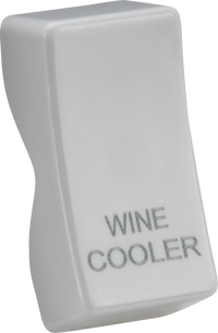 Knightsbridge CUWINE White Curved Edge Rocker Cover 