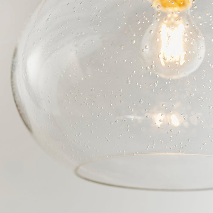 Endon 73974 Dimitri 1lt Pendant easyfit Clear bubble glass 40W E27 or B22 GLS (Required) - westbasedirect.com