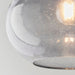 Endon 73976 Dimitri 1lt Pendant easyfit Grey glass with bubbles 40W E27 or B22 GLS (Required) - westbasedirect.com