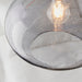 Endon 73976 Dimitri 1lt Pendant easyfit Grey glass with bubbles 40W E27 or B22 GLS (Required) - westbasedirect.com