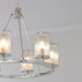 Endon 74128 Easton 6lt Pendant Bright nickel plate & ribbed bubble glass 6 x 40W E14 candle (Required) - westbasedirect.com