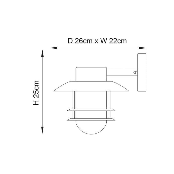 Endon 74703 Jenson 1lt Wall Polished stainless steel & clear glass 40W E27 GLS (Required) - westbasedirect.com