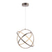 Endon 74729 Eternity 1lt Pendant Matt nickel plate & clear crystal 42W LED tape module (SMD 2835) Warm White - westbasedirect.com