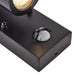 Saxby 75433 Palin PIR 2lt wall IP44 7W Matt black paint & clear glass 2 x 7W LED GU10 (Required) - westbasedirect.com