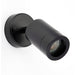 Saxby 75436 Palin 1lt spot wall IP44 7W Matt black paint & clear glass 7W LED GU10 (Required) - westbasedirect.com