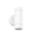 Saxby 75439 Palin 2lt wall IP44 7W Gloss white paint & clear glass 2 x 7W LED GU10 (Required) - westbasedirect.com