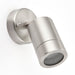 Saxby 75448 Palin 1lt spot wall IP44 7W Brushed stainless steel & clear glass 7W LED GU10 (Required) - westbasedirect.com