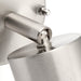 Saxby 75448 Palin 1lt spot wall IP44 7W Brushed stainless steel & clear glass 7W LED GU10 (Required) - westbasedirect.com