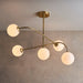 Endon 75939 Otto 5lt Semi flush Satin brass plate & opal glass 5 x 3W LED G9 (Required) - westbasedirect.com