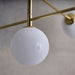 Endon 75939 Otto 5lt Semi flush Satin brass plate & opal glass 5 x 3W LED G9 (Required) - westbasedirect.com