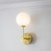 Endon 75960 Otto 1lt Wall Satin brass plate & opal glass 3W LED G9 (Required) - westbasedirect.com