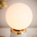 Endon 75968 Otto 1lt Table Grey marble, satin brass plate & opal glass 3W LED G9 (Required) - westbasedirect.com