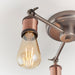 Endon 76124 Hal 3lt Semi flush Aged pewter & aged copper plate 3 x 40W E27 GLS (Required) - westbasedirect.com