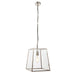 Endon 76225 Hurst 1lt Pendant Bright nickel plate & clear glass 10W LED E27 (Required) - westbasedirect.com