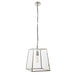 Endon 76225 Hurst 1lt Pendant Bright nickel plate & clear glass 10W LED E27 (Required) - westbasedirect.com