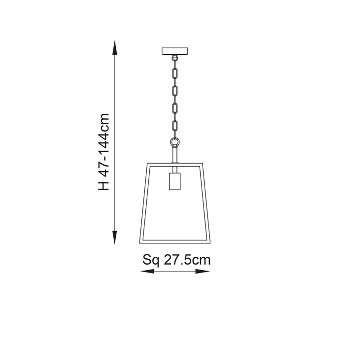 Endon 76225 Hurst 1lt Pendant Bright nickel plate & clear glass 10W LED E27 (Required) - westbasedirect.com