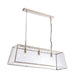 Endon 76227 Hurst 3lt Pendant Bright nickel plate & clear glass 3 x 10W LED E27 (Required) - westbasedirect.com