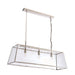 Endon 76227 Hurst 3lt Pendant Bright nickel plate & clear glass 3 x 10W LED E27 (Required) - westbasedirect.com