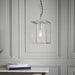 Endon 76228 Hadden 1lt Pendant Bright nickel plate & clear glass 10W LED E27 (Required) - westbasedirect.com