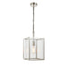 Endon 76228 Hadden 1lt Pendant Bright nickel plate & clear glass 10W LED E27 (Required) - westbasedirect.com