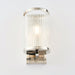 Endon 76259 Easton 1lt Wall Bright nickel plate & ribbed bubble glass 6W LED E14 (Required) - westbasedirect.com