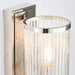 Endon 76259 Easton 1lt Wall Bright nickel plate & ribbed bubble glass 6W LED E14 (Required) - westbasedirect.com