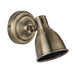 Endon 76277 Westbury 1lt Spot Antique brass plate 4.6W LED GU10 Warm White (Required) - westbasedirect.com