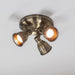 Endon 76279 Westbury 3lt Spot Antique brass plate 3 x 4.6W LED GU10 Warm White (Required) - westbasedirect.com