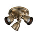 Endon 76279 Westbury 3lt Spot Antique brass plate 3 x 4.6W LED GU10 Warm White (Required) - westbasedirect.com