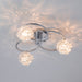 Endon 76285 Talia 3lt Semi flush Chrome plate & clear crystal 3 x 28W G9 clear capsule (Required) - westbasedirect.com