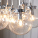 Endon 76292 Harbour 7lt Pendant Chrome plate & clear glass with bubbles 7 x 40W E14 golf (Required) - westbasedirect.com