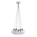 Endon 76292 Harbour 7lt Pendant Chrome plate & clear glass with bubbles 7 x 40W E14 golf (Required) - westbasedirect.com