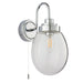 Endon 76304 Hampton 1lt Wall Clear glass & chrome plate 4W LED E14 (Required) - westbasedirect.com