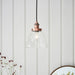 Endon 76332 Hansen 1lt Pendant Aged copper plate & clear glass 40W E27 GLS (Required) - westbasedirect.com