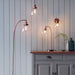 Endon 76334 Hansen 1lt Wall Aged copper plate & clear glass 40W E14 golf (Required) - westbasedirect.com