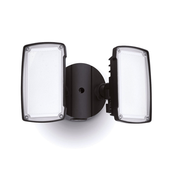 Lutec 7635434330 CHIMERA 21W IP54 LED Twin Head Floodlight 5000K - Black