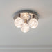 Endon 76364 Versa 3lt Flush Chrome plate & clear bubble acrylic 3 x 4W LED (COB) Warm White - westbasedirect.com